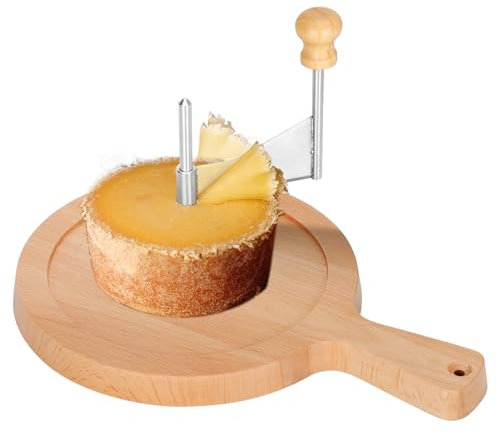 Amigo Girolle Käserasierer mit Griff, Käseblütenrasierer aus Edelstahl, perfekt für Tete de Moine Käserad oder Schokolade, rostfrei, multifunktional, 10 Jahre Garantie
