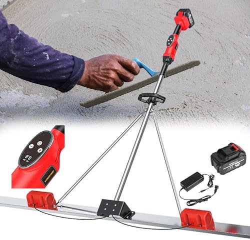Beton-Vibrationswerkzeug, Power-Beton-Estrich-Vibrationsset, Beton-Endbearbeitungswerkzeug, erzielen Sie eine glatte Zementoberfläche mit dem batteriebetriebenen Oberflächennivellierungs,1.8M-1Battery