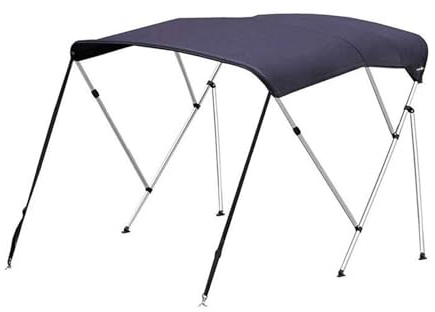 Bimini Top para Barcos,imini Top para Barcos, 2-3-4 Proa 13 Tamaños Diferentes Barco Sombra Toldo, Incluye Bimini Top Hardwares Y Boot Cover, Lona 600D Antioxidante Marco De Aluminio Toldo para Barco