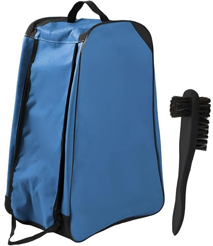 ADVENTURE PEAKS Wellington Boot Bag Water Resistant Welly Boot Bags for Adults – Dust Resistant Walking Boot Bag with Handle & Dual Zip – Wellie Boot Bag for Car, Travel & Outdoor Storage (Blue)