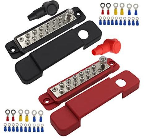 HOMSFOU Klemmensammelschiene Verteilung Block Terminal Sammelschiene Für Auto Boot Anhänger Batteriesammelschiene Klemmenblock