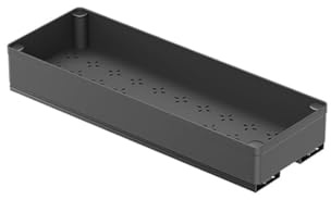 Glorlliant Ausziehbarer Schrank-Organizer, ausziehbare Schublade für Küchenschrank, 37,5 x 13,5 x 4,9 cm, ausziehbare Schublade, kein Bohren und Nageln erforderlich, Schwarz