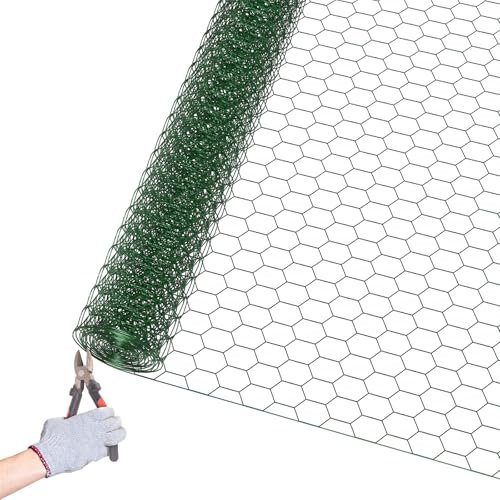 NAIZY Rete metallica da 35 m, altezza 100 cm, griglia tagliabile, rete esagonale per conigli, spessore 1,3 mm, per pollame, conigli, galline