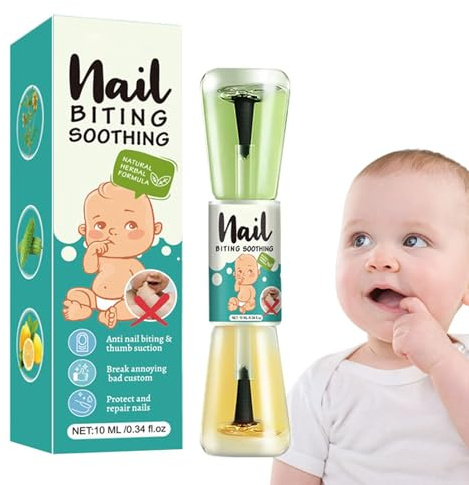 Eventerde 2 smalti per unghie antimorso, 10 ml Nail Biting Prevenzione, Bitter Nail Polish Formula, Smalto per unghie amaro, Trattamento anti-morso delle unghie, Stop Succhiare Pollice Senza Morso
