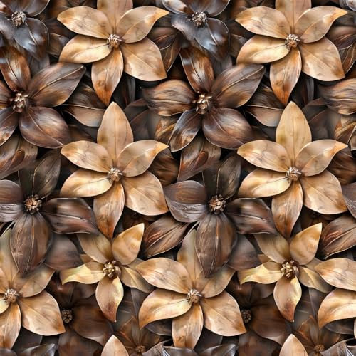 JIAOQSS Papel pintado autoadhesivo Talla de madera con motivos florales de época Envoltura de vinilo papel tapiz adhesivo adhesivo para muebles papel de contacto adhesivo sala de estar dormitorio