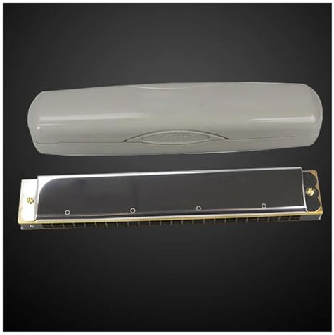 Harmonica Für Anfänger 24-Loch-Tremolo-Mundharmonika In C Für Anfänger, Erwachsene Anfänger, Show-Wettkampf-Mundharmonika Mit Hartschalenkoffer Und Tuch(C)