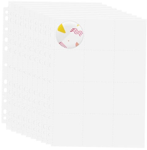 CAXUSD 10piezas Álbum De Tarjetas Con Insignias Páginas Transparentes Para Organizar De Almacenamiento Multifuncional Para Coleccionistas De Tarjetas y