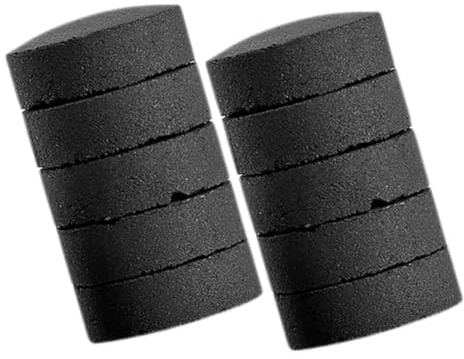 UPKOCH Carbón Vegetal para Parrilla y Estufa De Cocina, Pastillas De Carbón Ecológicas para Barbacoa Al Aire Libre, Paquete De 10 Piezas De 33 Mm, Uso Multifuncional para Acampar y Fogatas