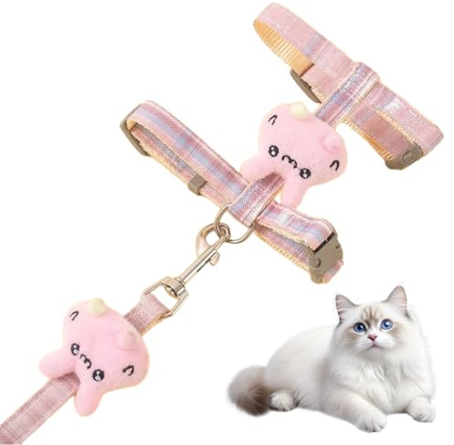 JYNXOR Arnés Gatos con Correa Arnes Gato Antiescape Ajustable Arnes Gato Seguridad Arnés De Gatos para Cat Harness para Caminar Viajes, Adecuado para Perros Pequeños, Conejos