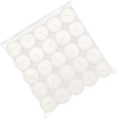 SOLUSTRE 50 Pezzi Tealight da Cera Paraffina Natural Profumo Fumi per Matrimoni Feste e Decorazioni Natalizie Durata Ore Bianco