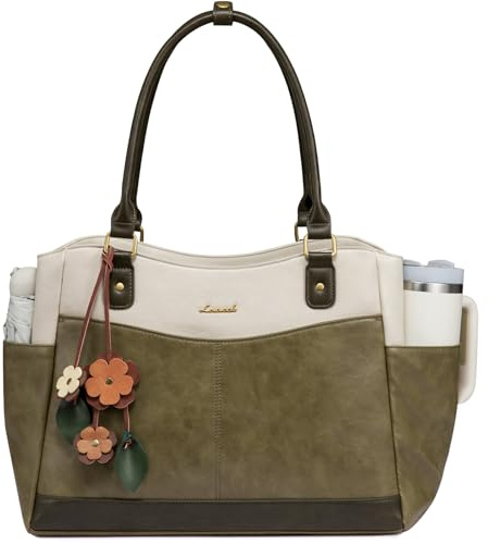 LOVEVOOK 15,6 tums laptopväska för kvinnor elegant arbetsväska, lärarväska & affärsshoppare med axelrem mångsidig portfölj för kontor, universitet, skola