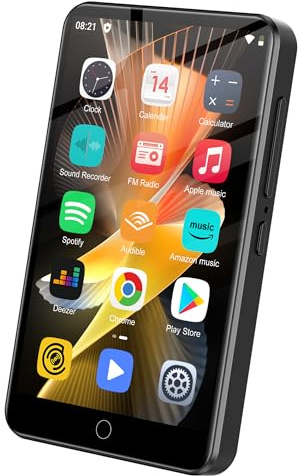 144GB MP3 Player, ZAQE M505 Bluetooth Music Player, HiFi Sound Digital Music, Built-in HD Speaker, FM Radio, Voice Recorder, Earphones Included, 4.0 Full HD Display