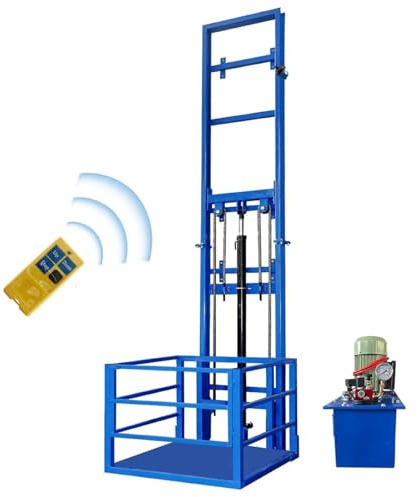 Hydraulische Hebebühne, 1 Tonne Tragkraft, 2-5 m Höhe, wandmontierter Lastenaufzug für Garage, Lager, häusliche Nutzung