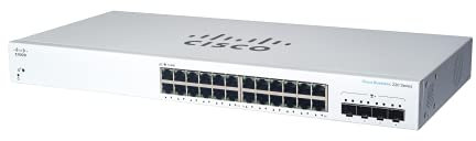 Cisco Business CBS220-24T-4X Smart Switch | 24 GE-Ports | 4x10G SFP+ | 3 Jahre eingeschränkte Hardwaregarantie (CBS220-24T-4X-EU)