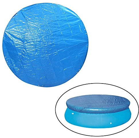 Paddling Pool Cover, 2PCS 395CM Round Solar Pool Cover, Ground Swimming Pool Covers, Pool Solar Cover Rainproof Dust Covers Protection Cloth, in Different Sizes Round Or Rectangular