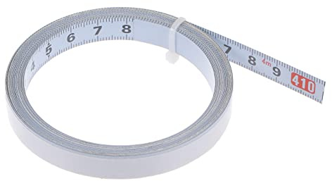 sourcing map 400cm Selbstklebend Maßband Metrisch Klebeband Weiß | links-nach-rechts ablesbar