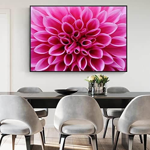 Foto Schwarz Weiß Wandbild Rosa Dahlie-Blumen-Leinwand-Kunst-Wandmalereien, 30 X 40 Ohne Rahmen Wandkunst Leinwand Malerei Nordic Poster Und Druck Vintage