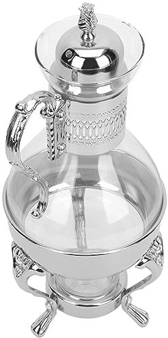 Beheizte Kaffeekanne Türkischer Wasserkessel Wasserkrug Keramik Teekessel Glas Krug Glas mit Deckel Nachmittagsteekanne Europäischer Stil Kaffeekanne Beheizbare Teekanne Zinklegierung Luxus