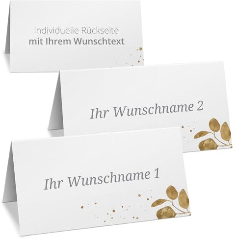 Einladungskarten Manufaktur Hamburg 10 PERSONALISIERTE Tischkarten mit verschiedenen Gäste-Namen | Kärtchen zur Hochzeit Geburtstag Kommunion Konfirmation Taufe Namenskarte Platzkarte Design 13