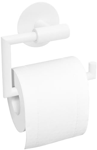 Dailyart Toilettenpapierhalter Edelstahl Selbstklebend Klopapierhalter Weiß | Toilettenpapierhalter Ohne Bohren, Wandmontage, Für Bad und Küche