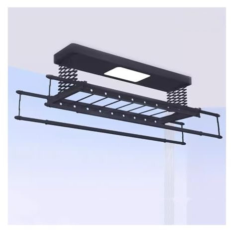 HASMI Étendoir au Plafond ou Mur Cintre électrique avec télécommande, Support de séchage for vêtements, Balcon, Maison, Poteau à Double Ciseaux Étendoir à Linge de Plafond (Color : C)