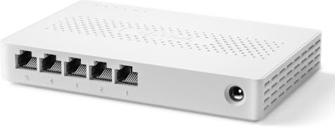 Tenda SE105 Switch Ethernet non gestito a 5 porte 2,5 G, 4 porte 2,5 G Base-T, capacità di commutazione 25 Gbps, compatibile con 100/1000/2500 Mbps, per l'intrattenimento domestico o la rete SOHO