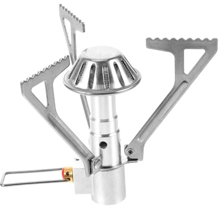 Parliky 2piezas Cocina De Gas Portátil Mini Inoxidable para Camping Hornillo De Picnic Prueba De Fugas Estufa Exterior y para Actividades