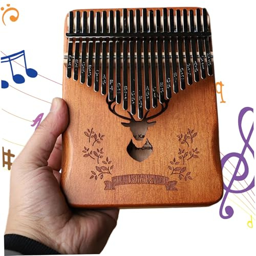 NIDONE Kalimba Daumen Klavier 21 Tasten hölzernes Kalimba mit tragbarem Design für Kinder, Erwachsene, Anfänger und Musikliebhaber