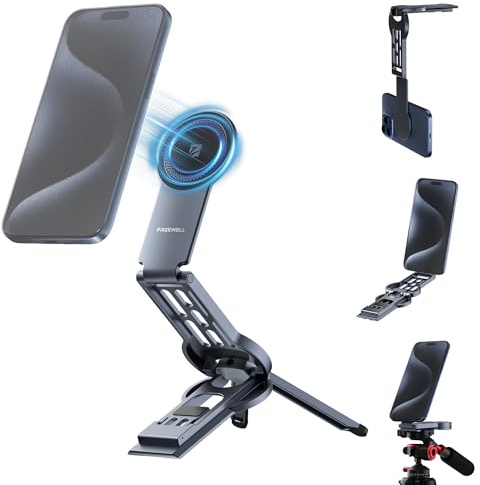 Freewell Trépied et perche à selfie magnétique compact et pliable pour iPhone et Samsung – Compatible Arca pour la réalisation de films polyvalents sur smartphone