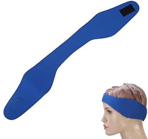 Fascia per Nuoto -Fascia di Protezione per Le Orecchie - Fascia per Nuoto per Bambini, Adulti, Uomini, Donne, Bebè, Fascia per Capelli - Tiene Fermi i Tappi per Le Orecchie tappi orecchie(Blu, Media)