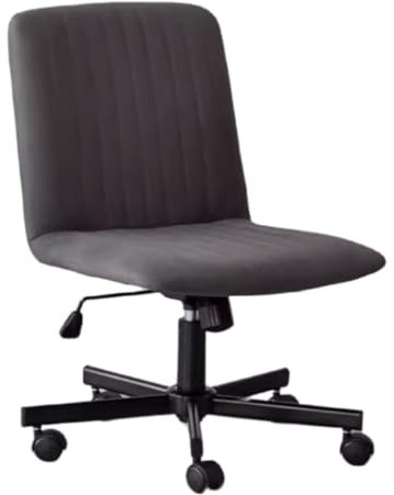 CVNIMV Criss Cross Chair mit Rollen, ergonomischer Bürostuhl ohne Armlehnen für das Home-Office, drehbarer, Verstellbarer Schreibtischstuhl, für Zuhause, Büro, Make-up, Schlafzi