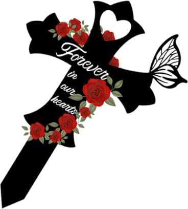 Croix Funéraire En Métal Piquet Commémoratif Pour Cimetière Marqueur Décoratif Croix De Jardin Pour Parent Décédé Piquet Simple Et Solide