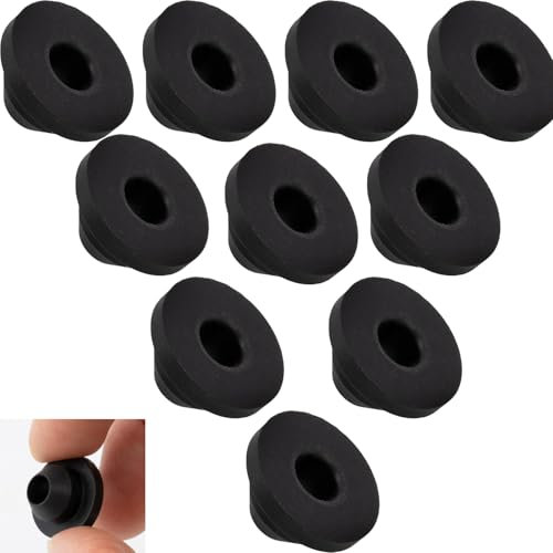 SIXHAOBU 10pcs Lavaparabrisas Bomba de Limpiaparabrisas Motor de Pulverización Tapa de Sello de Ojal de Goma 443955465 Junta Compatible con VW Jetta Santana