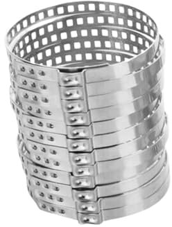 Lot de 12 colliers de serrage réglables en acier inoxydable for soufflet de cardan, for arbre de transmission et essieu, accessoires automobiles(S)