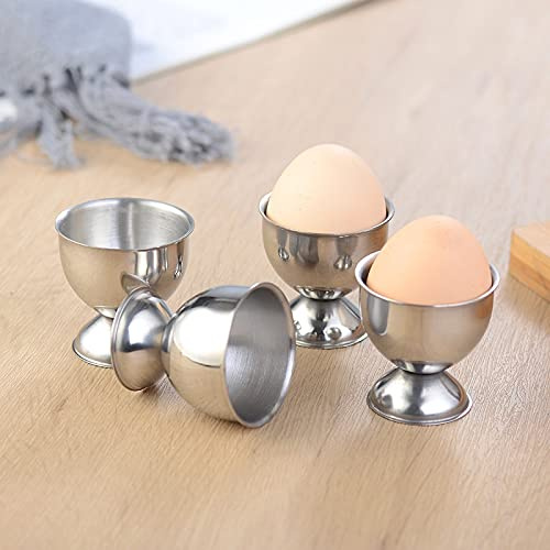 HDBCYUAZ Portauovo in acciaio inox, vassoio per uova, per ristorante, creativo, per uovo, per sala da pranzo, per vino bianco, 40 – 50 ml, color oro argento
