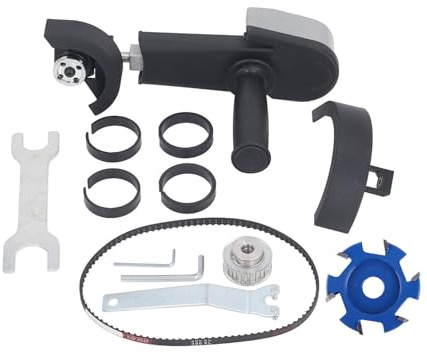 Rozadora cabezal oscilante para amoladora angular 230 mm, 1200W - Adaptador para tallar y ranurar, base regulable, herramienta versátil para bricolaje y carpintería