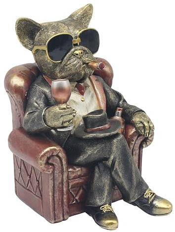 Lesser & Pavey Frenchie Weihnachtsfiguren und Ornamente für Zuhause und Büro, dekorative Wohnaccessoires, Statuen für drinnen und draußen, schönes Geschenk für Damen und Herren