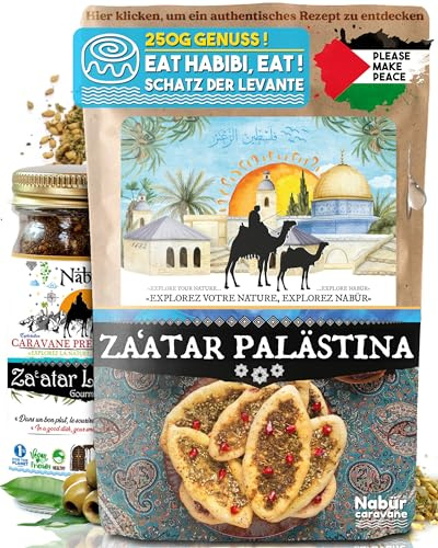 250g Palästinensisches Zaatar Premium | Levantine Za'atar Gewürz | Authentisches Rezept | Keine Zusatzstoffe - NABÜR