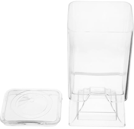 Gatuida Distributeur de Disques de Coton Transparent Compacte en Plastique Anti-poussière, Support Surélevé pour Lingettes Démaquillantes, Organiseur Multifonction pour Salle de Bain