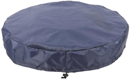 IWOWHERO Oxford Cloth Water Tank Cover with Drawstring Sealed Dustproof Bucket Lid Protector for Outdoor Barrels UV Resistant Blue Rain and Snow Shield