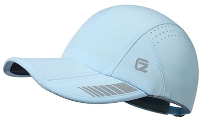 GADIEMKENSD UPF 50+ Faltbare Sportkappe, atmungsaktiv und reflektierend, Unisex-Design für Golf, Tennis, Laufen und Reisen