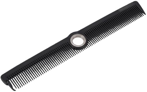 Omquot Drehbarer, Professioneller Friseur-Schneidkamm, der Mühelos Gleitet, für Stylisten und Haar-Enthusiasten, Kunststoff, 8,66 X 1,18 Zoll (Schwarz)