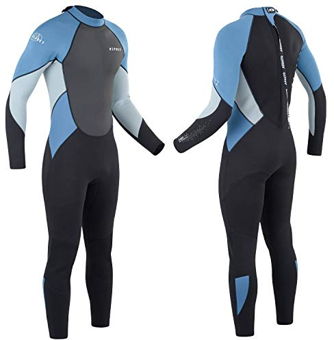 Osprey Mens Full Length 3mm Summer Wetsuit, Adult Neoprene Surfing Diving Wetsuit, Zero, Blue