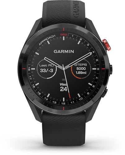 Garmin Approach S62, Premium Golf GPS Watch, Built-in Virtual Caddie, Mapping and Full Color Screen, Black (010-02200-00) (Renewed)