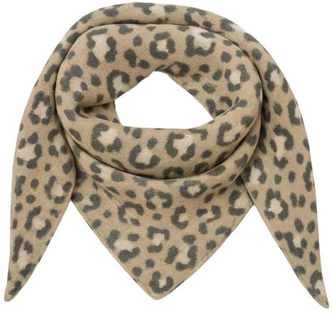 FASHION YOU WANT XXL Schal flauschig schal-tuch damen dicker dreieckstuch groß Wolle UNI Farben kuschelig (Leo schwarz/grau)