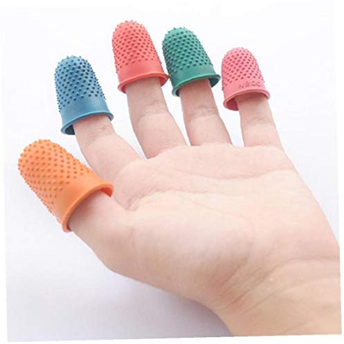 5pcs Gummifinger TIPP Pads Griffe Geldzählgeräte Collating Schreiben Sorting Nähen (zufällige Farbe)