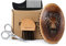 BESTOOL Ensemble brosse et peigne à barbe pour hommes qui toilettent la barbe et la moustache, brosse à barbe en poils de sanglier à base de bois