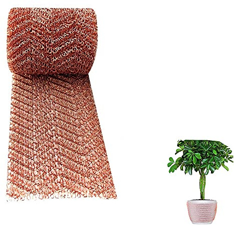 Sertay Kupfernetz, 5 * 23.6inch Kupfergeflecht Mesh, Kupfer Nagetier Netz,Gestricktes Kupfernetz, Vierfaden-Stricken, für Küche, Garten, Hof (Kupfer)