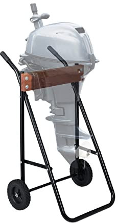 Relaxdays Außenborder Ständer, Lagerung & Transport, Langschaft Außenbordmotor, bis 100 kg, Stahl, Motorhalter, schwarz