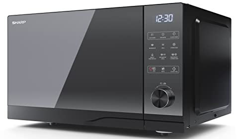 SHARP YC-GC52BU-B 25 Litre 900W Digital Combination Microwave Oven with 1200W Grill, 11 power levels, ECO Mode, defrost function, LED cavity light - Black